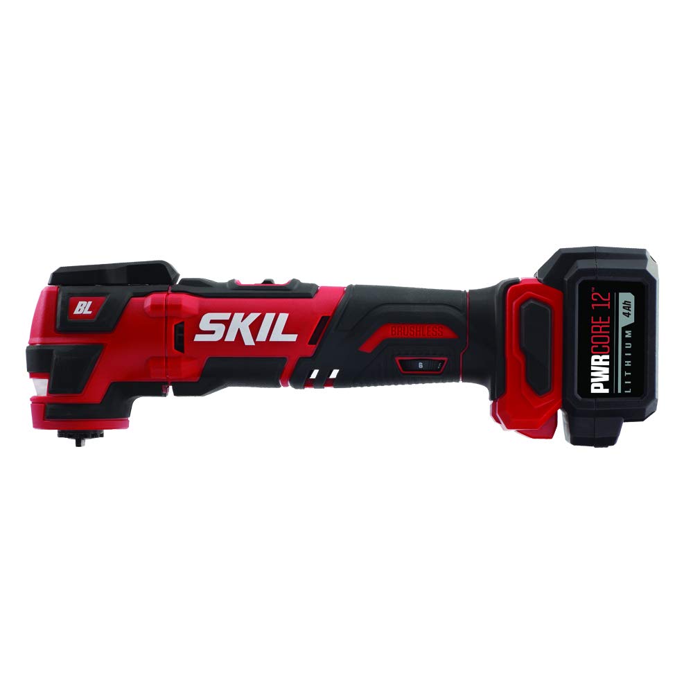 SKIL 3-Tool Combo Kit: Pwrcore 12 Brushless 12V Cordless Drill Driver, Oscillating Multi-Tool & Bluetooth Speaker with 2x 2.0Ah Batteries & Charger - Perfect for DIY Projects, Home Repairs & Jobsite Use - CB738801