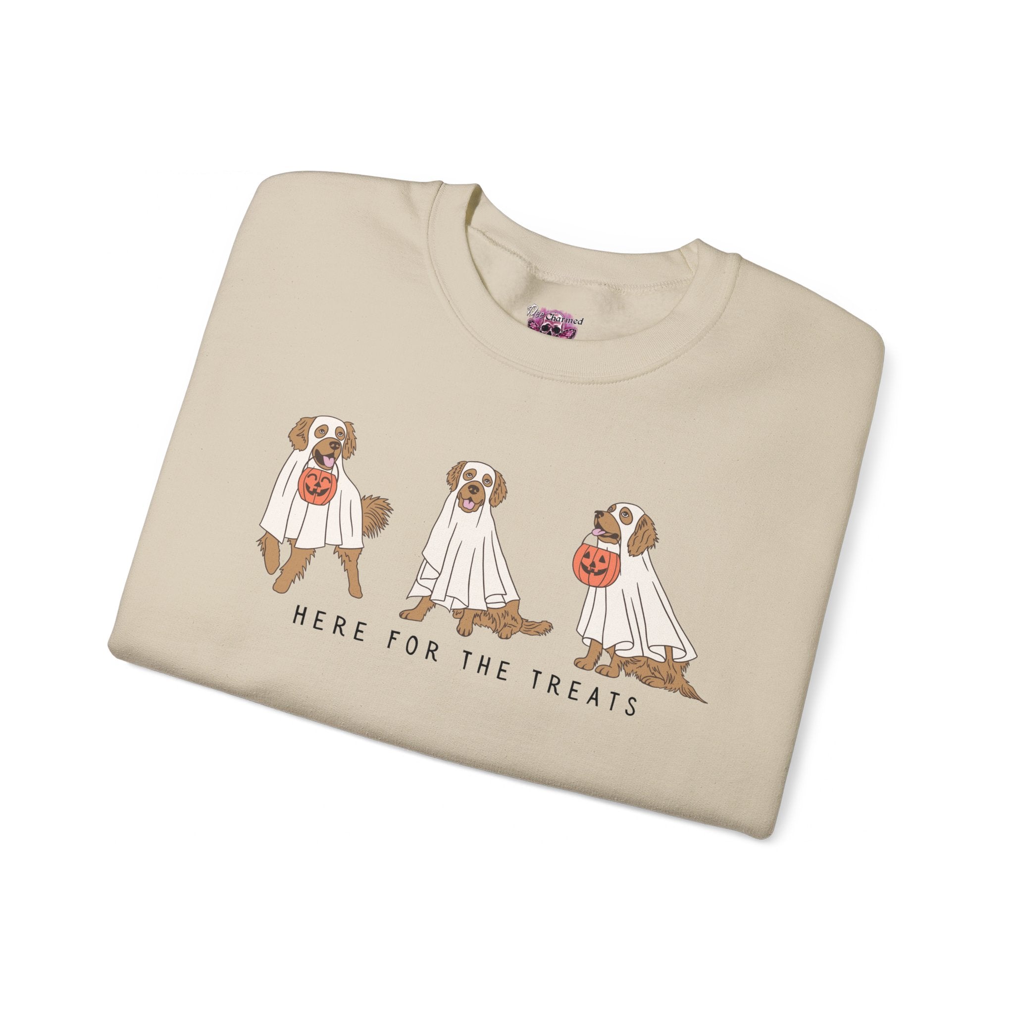 Here For The Treats Crewneck Sweatshirt - Cute & Comfortable Pullover for Women & Men | Perfect for Casual Wear, Fall Outfits & Cozy Loungewear