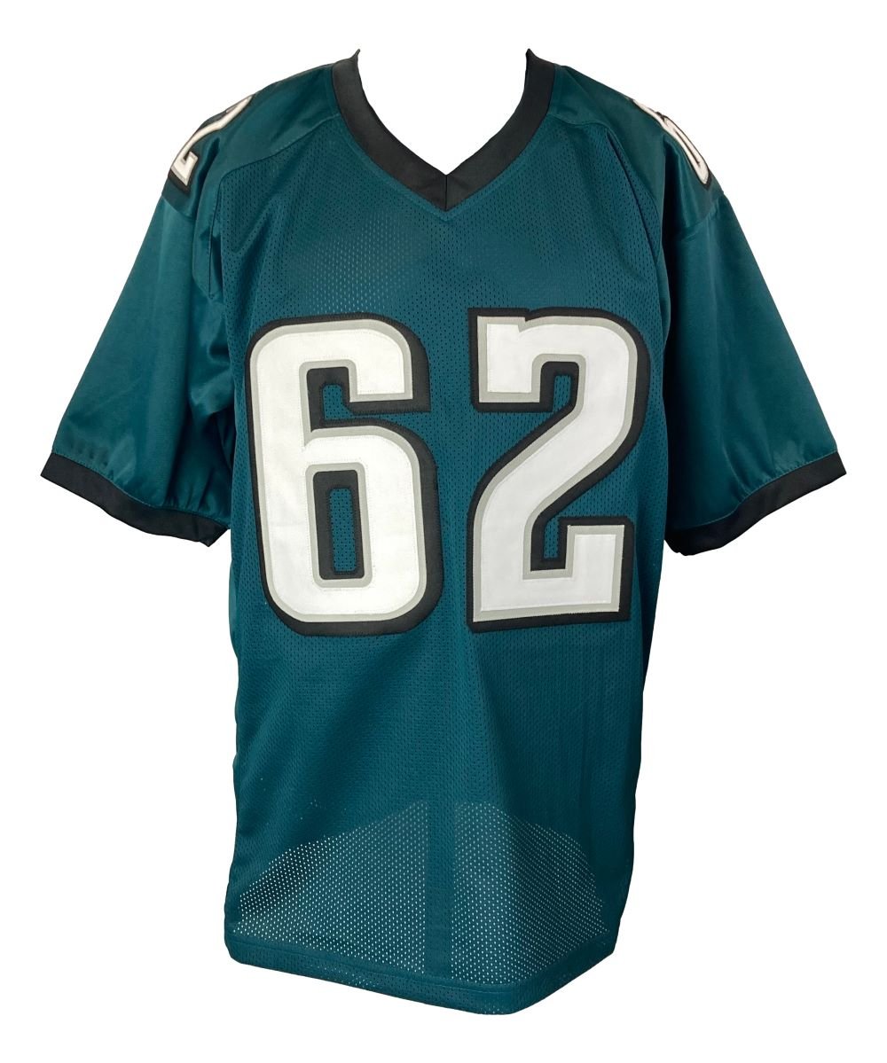Authentic Jason Kelce Philadelphia Eagles Signed Green Football Jersey with PSA ITP Hologram - Perfect for Eagles Fans, Sports Memorabilia Collectors, and Game Day Display