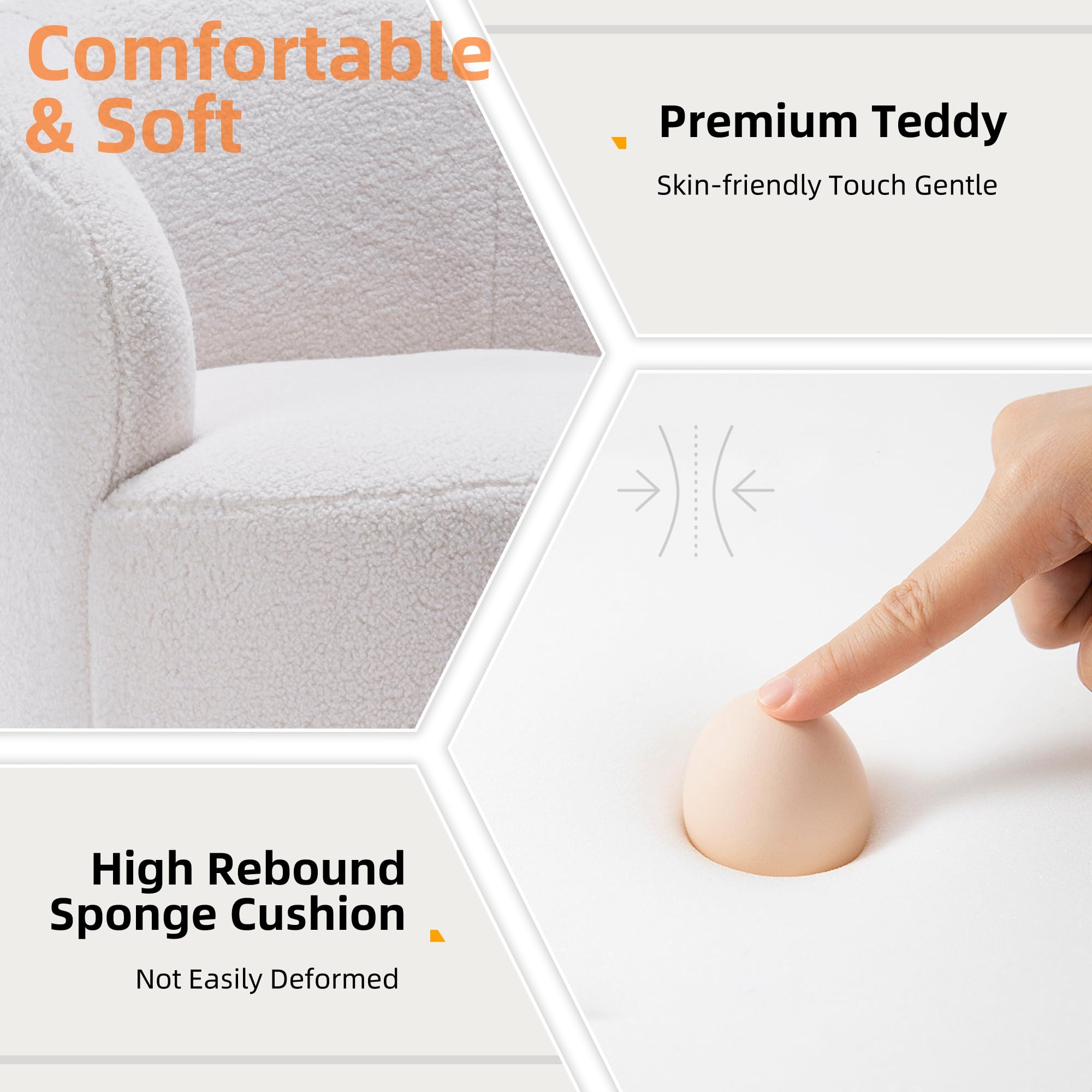 Homtique Small Swivel Barrel Chair - 360 Degree Rotating Comfy Round Club Chair with Boucle Fabric, Accent Armchair for Living Room, Bedroom, Apartment & Hotel Decor (Ivory-Teddy) - Perfect for Reading Nooks, Lounge Areas and Cozy Corners