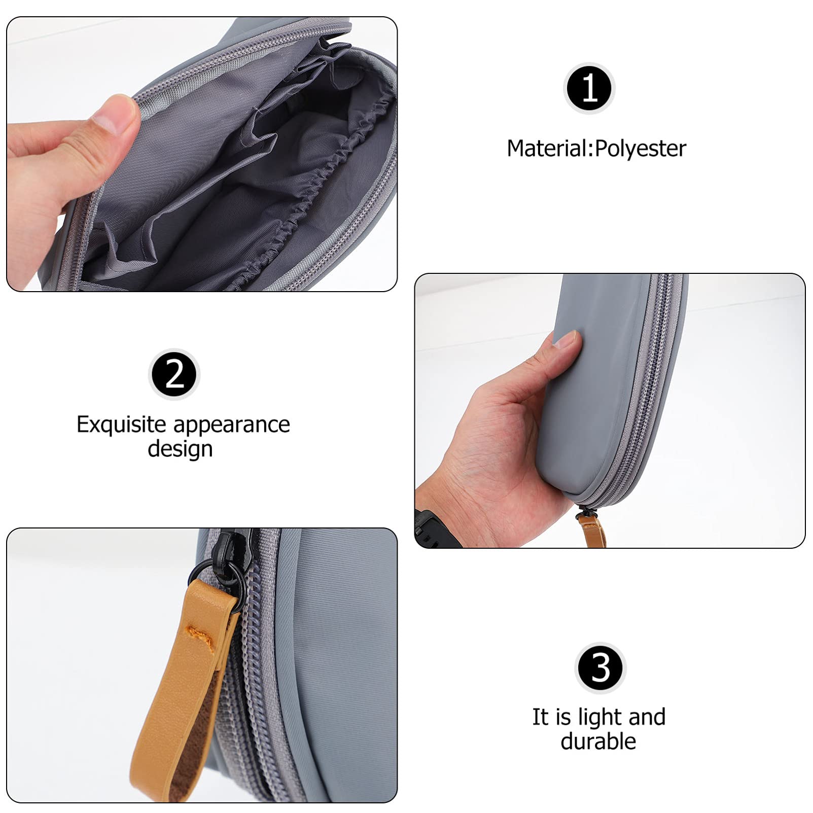SOIMISS Travel Makeup Bag - Waterproof Toiletry Organizer for Purse, Mini Storage Pouch, Simple Wallet & Cosmetic Case - High Capacity Polyester Wash Bag (Great for Travel, Gym, Daily Use & On-the-Go Essentials)