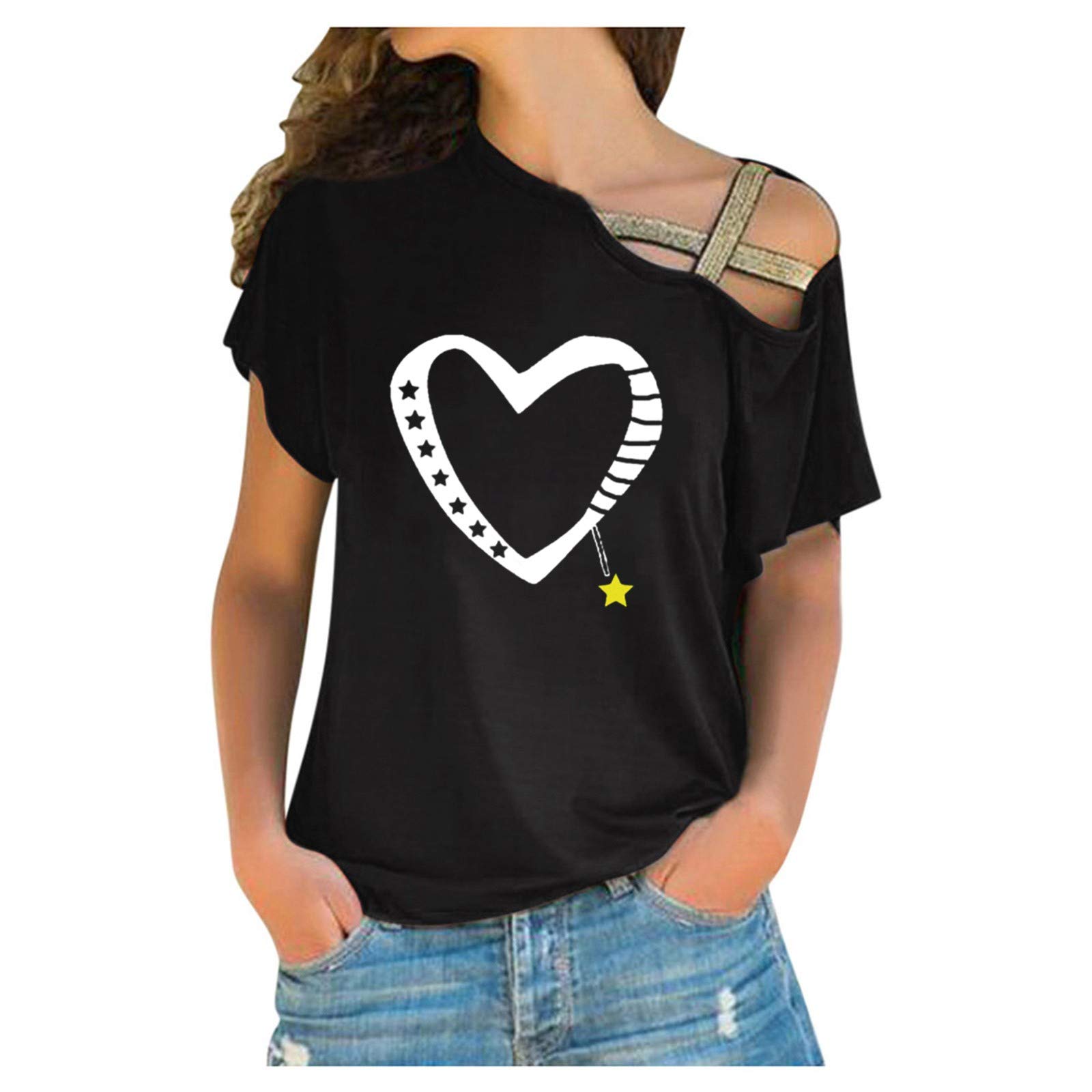 Women's Cute Summer Graphic Print Short Sleeve T-Shirt - Fashion Letter Tee for Casual Wear, Outings & Everyday Comfort