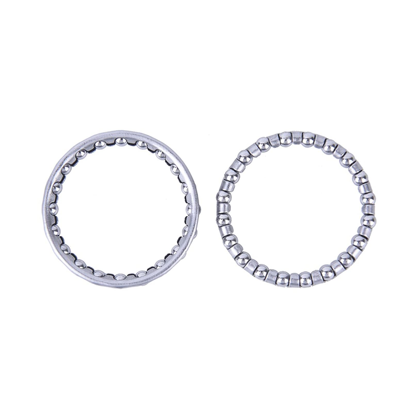 2pcs Bicycle Headset Caged Ball Bearings - Front Fork & Rear Retainers Race Bearings - High Quality Bike Parts for Smooth Cycling Performance - Perfect for Road Bikes, Mountain Bikes & BMX Accessories