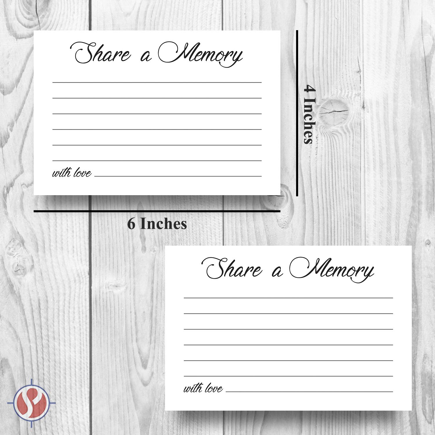 Sympathy Memorial Cards - 50 Pack of 4x6 Inch Funeral Remembrance Cards for Funerals, Memorials, Birthdays, Anniversaries & Graduations | Share Memories | Perfect for Condolence, Celebration & Tribute Events