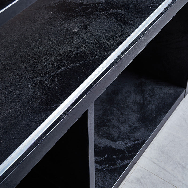 DAXTON 2.4M Display Unit - Warm Oak & Black Finish for Retail Stores, Boutiques & Home Decor