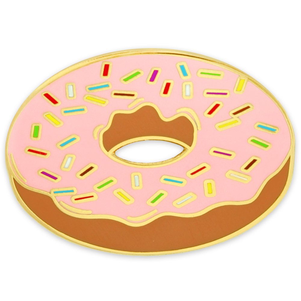 PinMart Donut with Sprinkles Enamel Lapel Pin - Cute Foodie Accessory for Backpacks, Jackets & Hats - Perfect for Bakers, Donut Lovers & Sweet Treat Enthusiasts