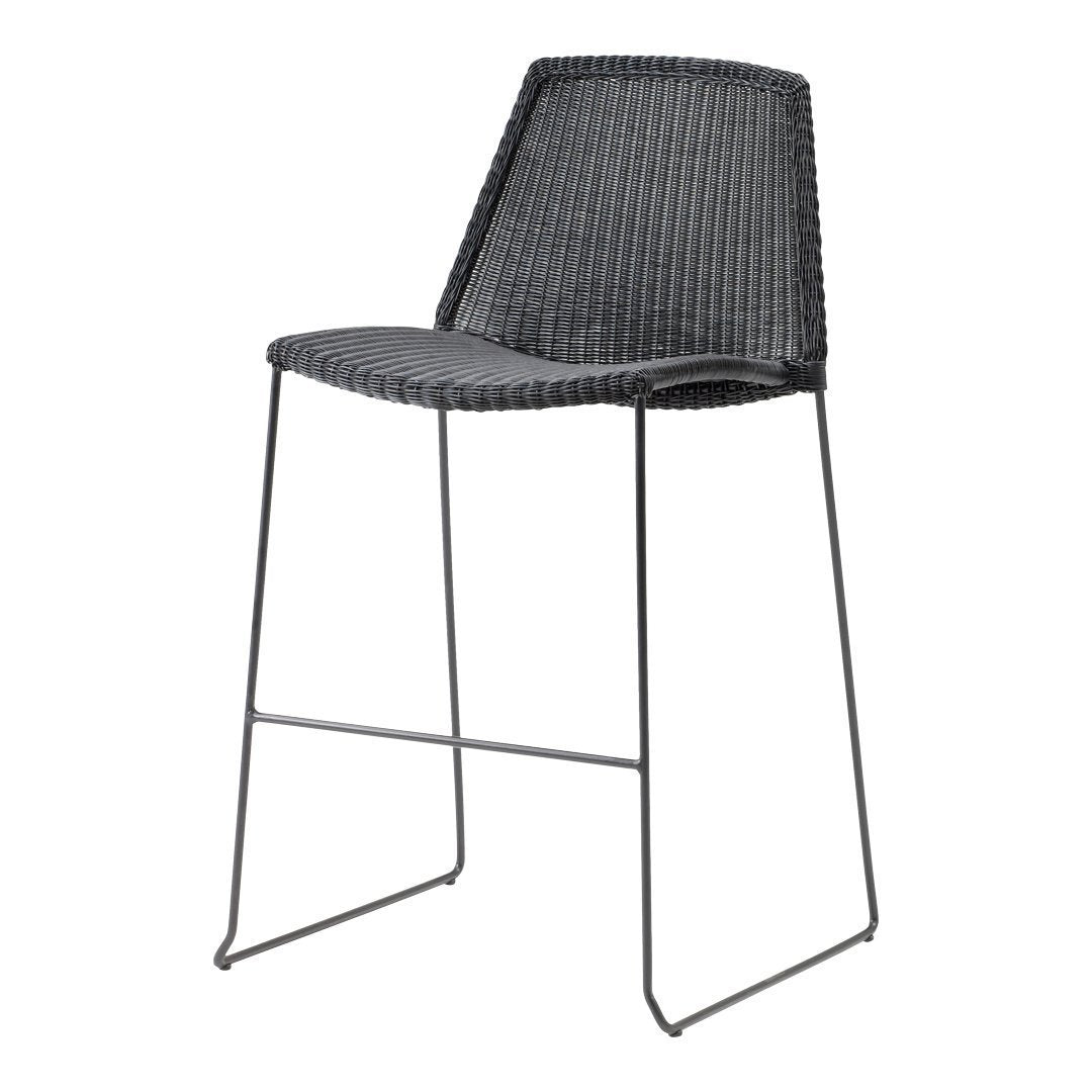 Breeze Bar Chair - Modern Adjustable Counter Stool for Kitchen Island, Breakfast Nook & Home Bar - Comfortable Backless Swivel Seat with Footrest