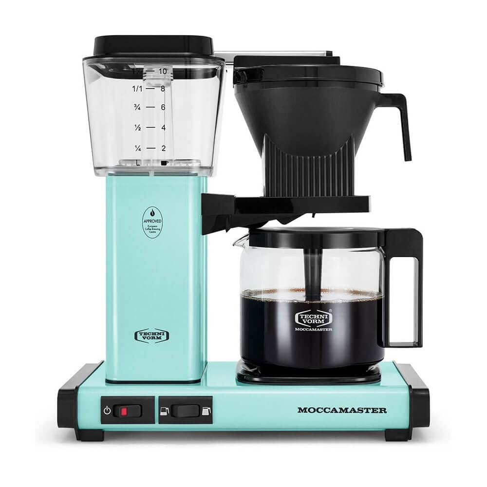 Technivorm Moccamaster 53934 KBGV Select 10-Cup Coffee Maker - 40oz (1.25L) Capacity, Premium Thermal Carafe, Commercial-Grade Brewing - Perfect for Home, Office & Coffee Shops - Turquoise