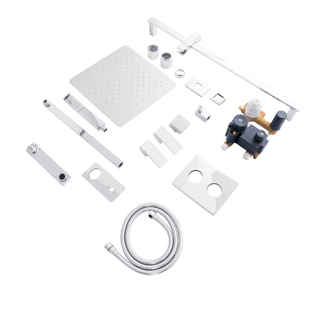 ZLINE Bliss Rainfall Shower System with 12 Inch Oversized Shower Head in Chrome - Luxury Bathroom Upgrade for Spa-Like Experience (BLS SHS12 CH)