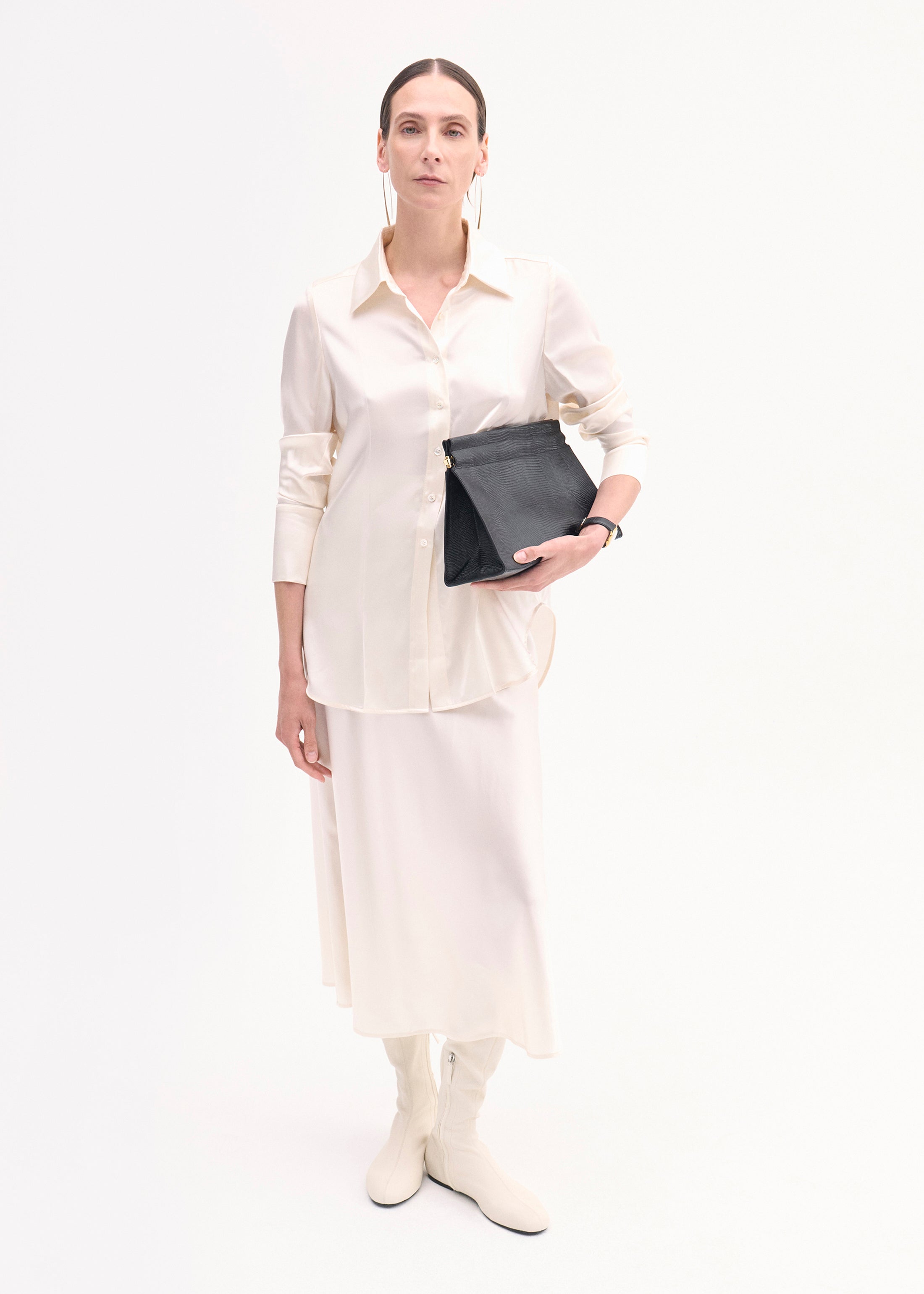 Elegant Ivory Silk Bias Cut Slip Skirt - Perfect for Weddings, Date Nights & Special Occasions