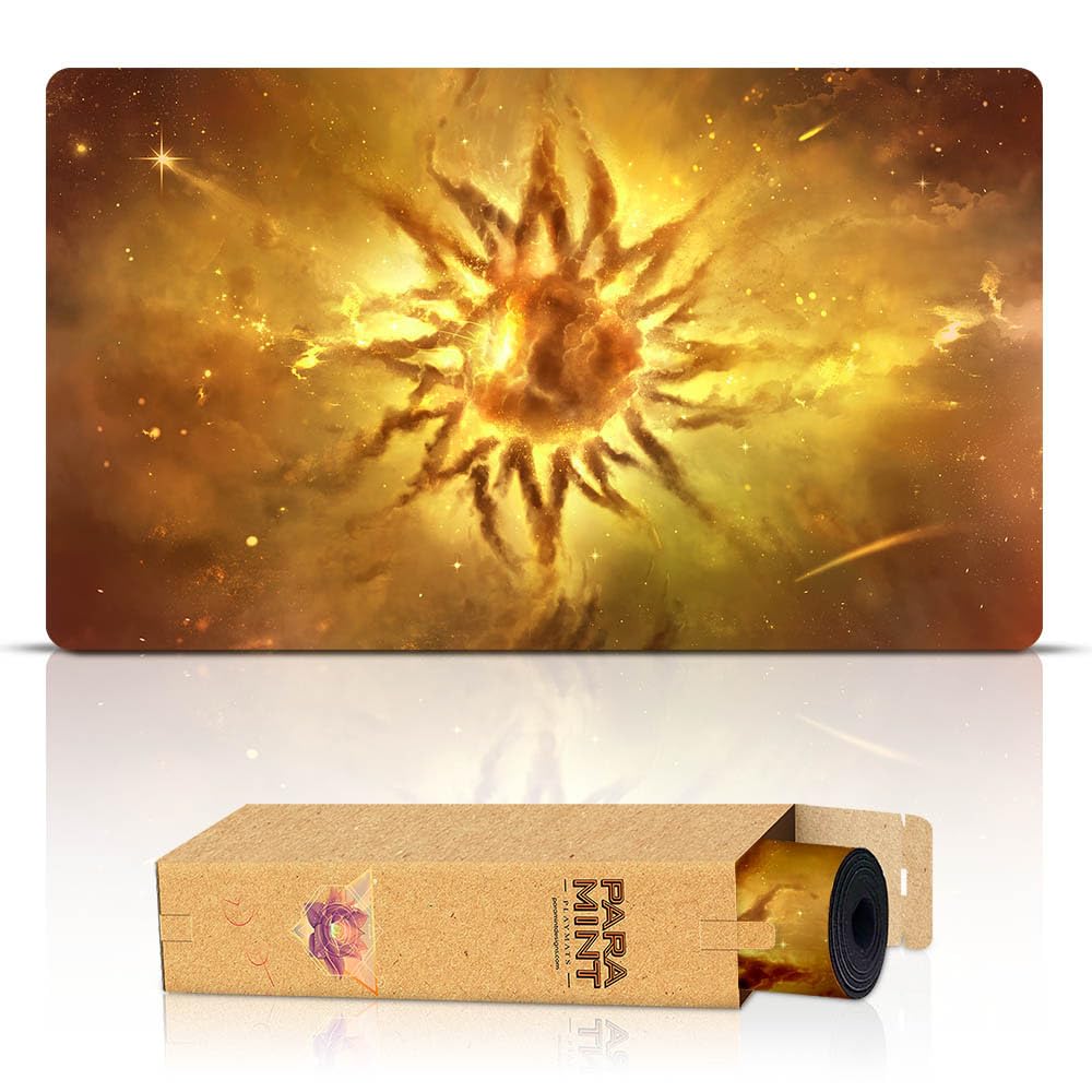 Plains Ethereal Mana Stitched MTG Playmat - Magic The Gathering Game Mat for MTG, YuGiOh & TCG - Premium Original Art Playmat Accessories - Perfect for Tournaments, Casual Play & Card Game Nights