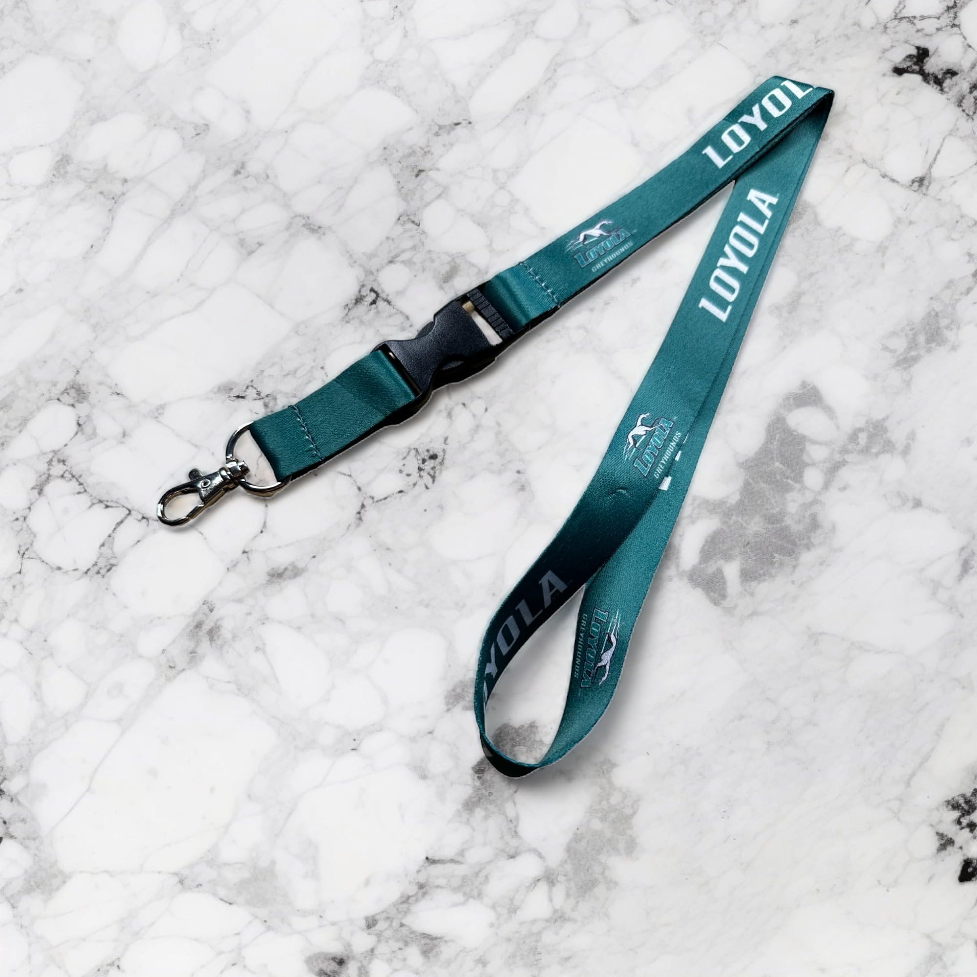 Desert Cactus Loyola Maryland University Lanyard - Greyhound Car Keys ID Badge Holder with Detachable Breakaway Snap Buckle (Green) | Perfect for School, Work, Events & Key Organization