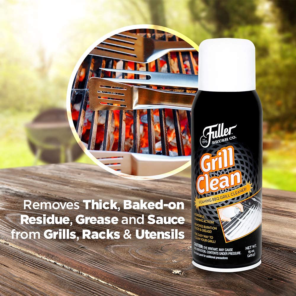 Fuller Brush Heavy Duty Foaming Grill Cleaner Spray - 6 Pack for Oven, Griddle & Iron Plate Cleaning | Safe & Effective Grease Remover for BBQ Racks & Grills | Perfect for Outdoor Cooking, Camping & Backyard Parties