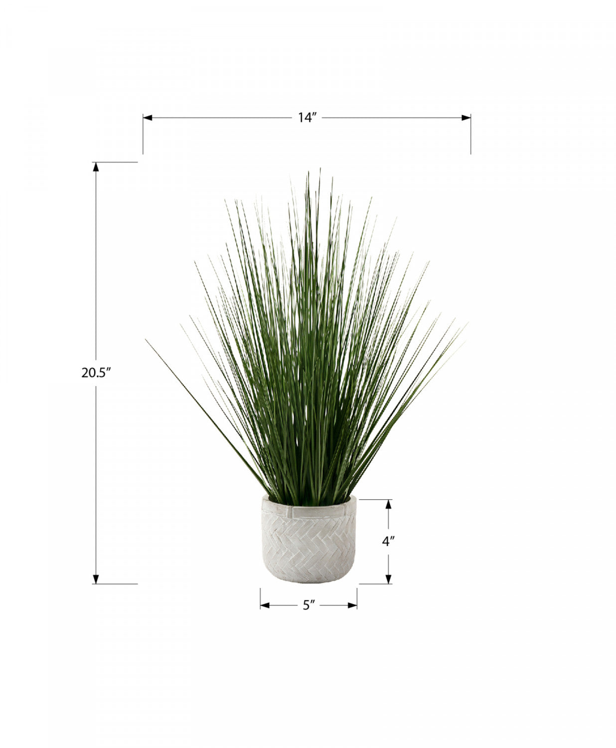 21 Pack Artificial Grass Plants in 4 White Pots - Realistic Fake Greenery for Home Office Decor, Indoor Outdoor Tabletop Centerpiece