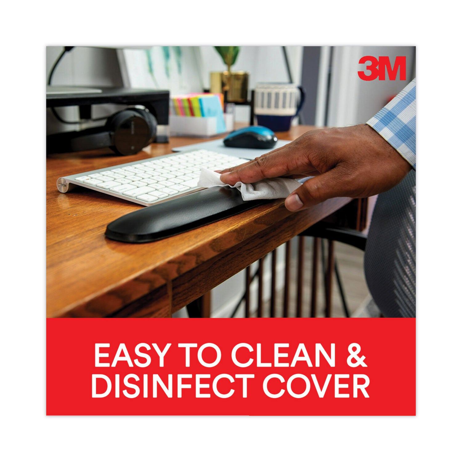 3M™ Antimicrobial Gel Compact Keyboard Wrist Rest - 18