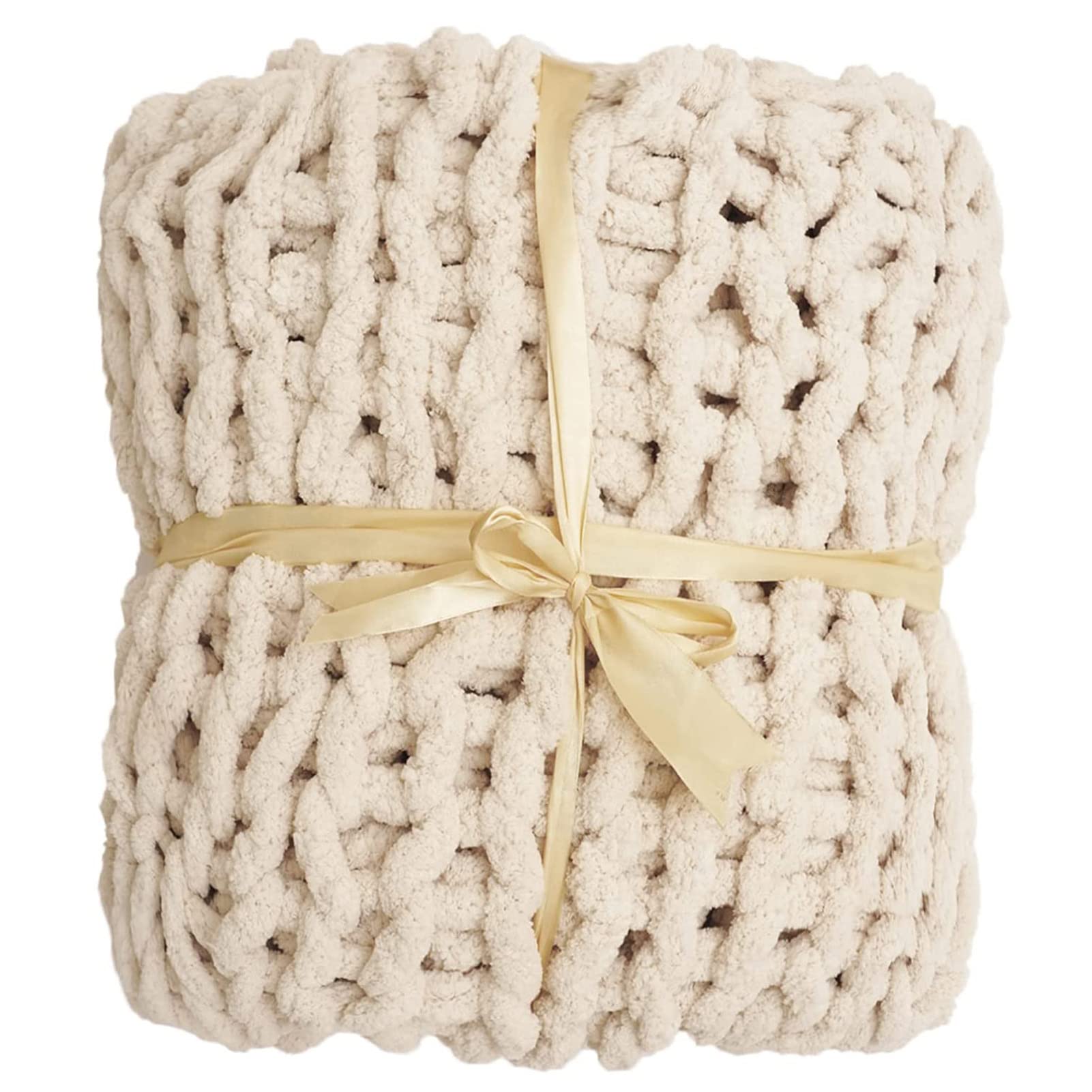 Chunky Knitted Blanket - Extra Large Soft Weighted Cable Knit Throw for Couch, Bed & Nursery | Cozy Oversized Blanket for Adults, Pets & Babies | Perfect Gift for Housewarming & Winter Snuggling