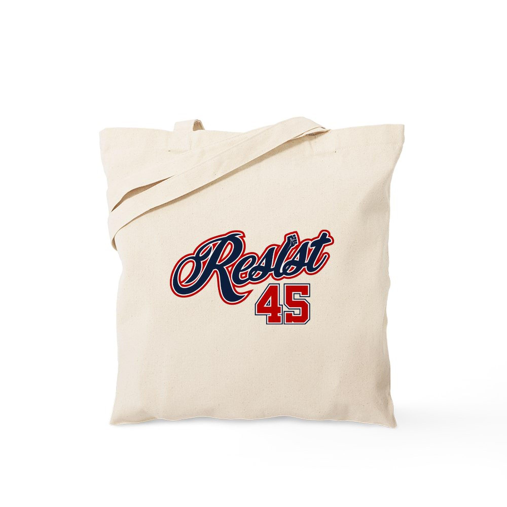 Resist 45 Natural Canvas Tote Bag - Eco-Friendly Reusable Shopping Bag for Groceries, Beach & Protest Rallies | CafePress