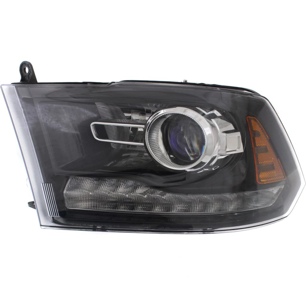 2016-2019 RAM 2500 Driver Side Headlight Assembly with Bulbs - Black Housing - CAPA Certified Replacement for CH2502289 | Perfect for Night Driving & Off-Road Adventures