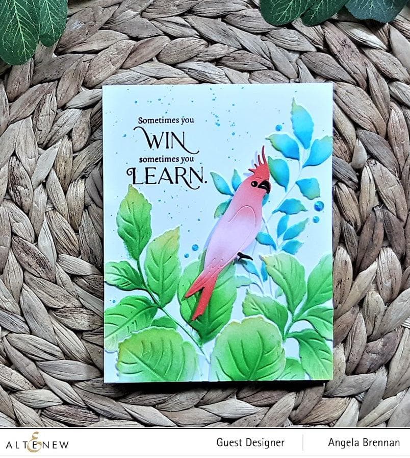Mini Delight: Tropical Greeting Stamp & Die Set for Card Making, Scrapbooking & DIY Crafts - Perfect for Birthday, Wedding & Holiday Cards