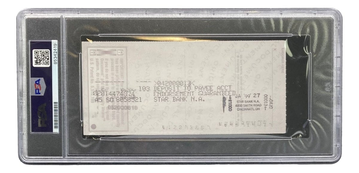 Johnny Unitas Baltimore Colts Autographed Signed Bank Check #5526 PSA Certified - Rare Football Memorabilia for Collectors & Sports Fans Display