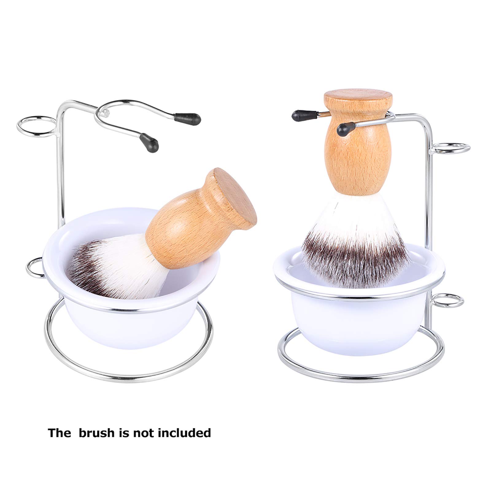 2 in 1 Men's Grooming Kit - Beard Brush Holder & Soap Bowl Stand for Shaving - Durable Male Tool Set by Layfoo - Perfect for Home & Travel Beard Care Routine