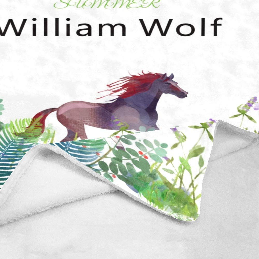 Personalized Woodland Horse Baby Blanket - Custom Name Blanket for Boys & Girls (30