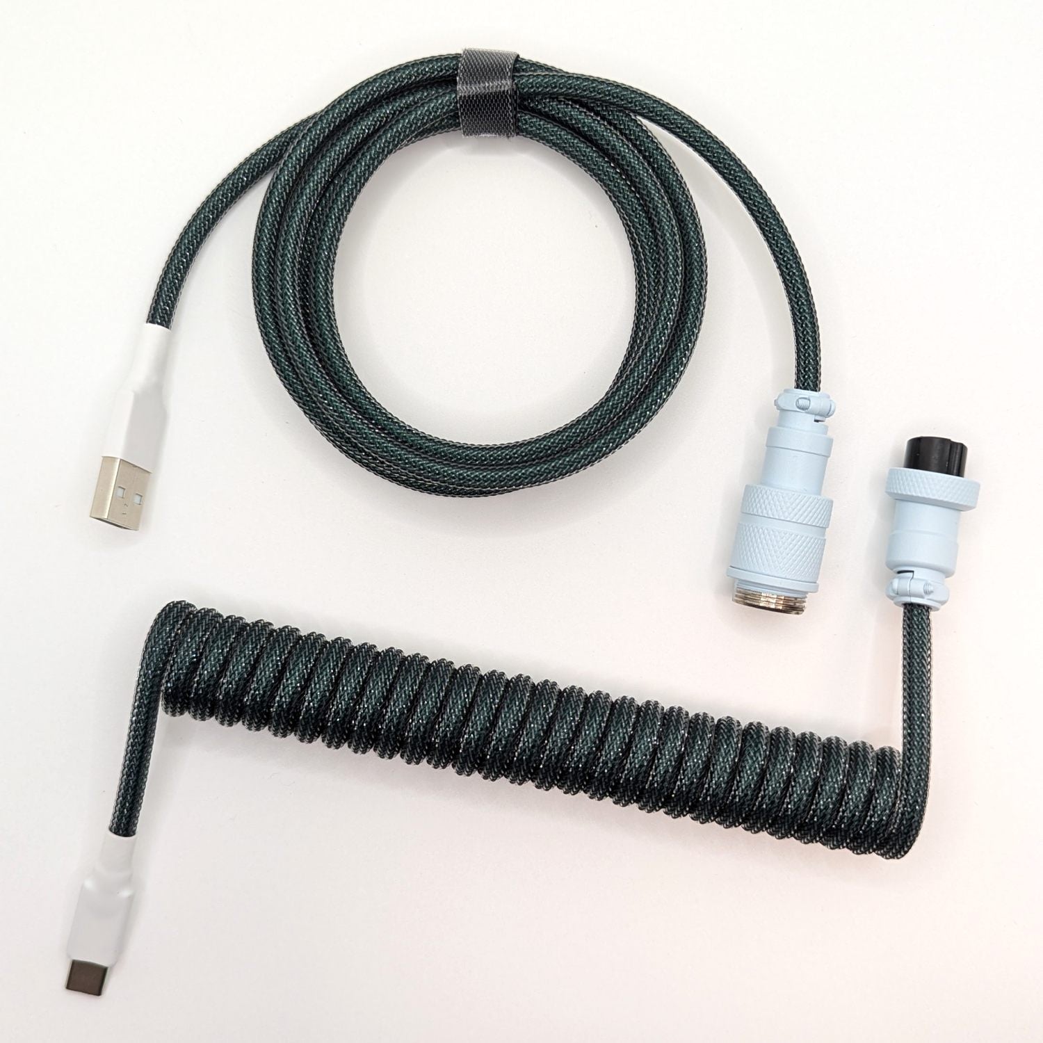 Premium Coiled USB Keyboard Cable - Aesthetic Botanical Design for Mechanical Keyboards | Perfect for Gaming, Typing & Office Setup