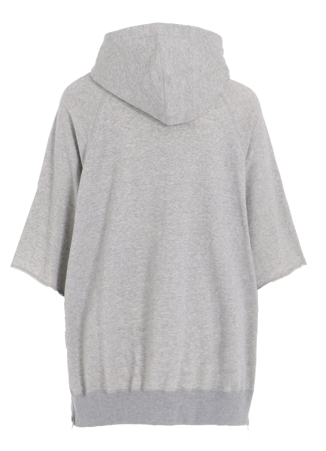 Breathable Cotton Gauze Short Sleeve Hoodie with Side Zippers - Casual Oversized Pullover for Summer, Yoga, and Outdoor Activities