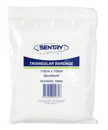 Disposable Triangular Bandage & Sling - 110cm x 110cm x 155cm - First Aid Essential for Emergency Care, Sports Injuries & Outdoor Adventures