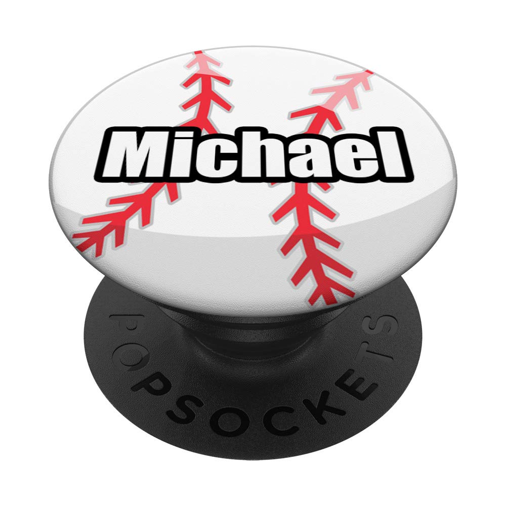 Michael - Custom Baseball Design Phone Stand Holder for iPhone & Android - Perfect for Desk, Car, and Home Use