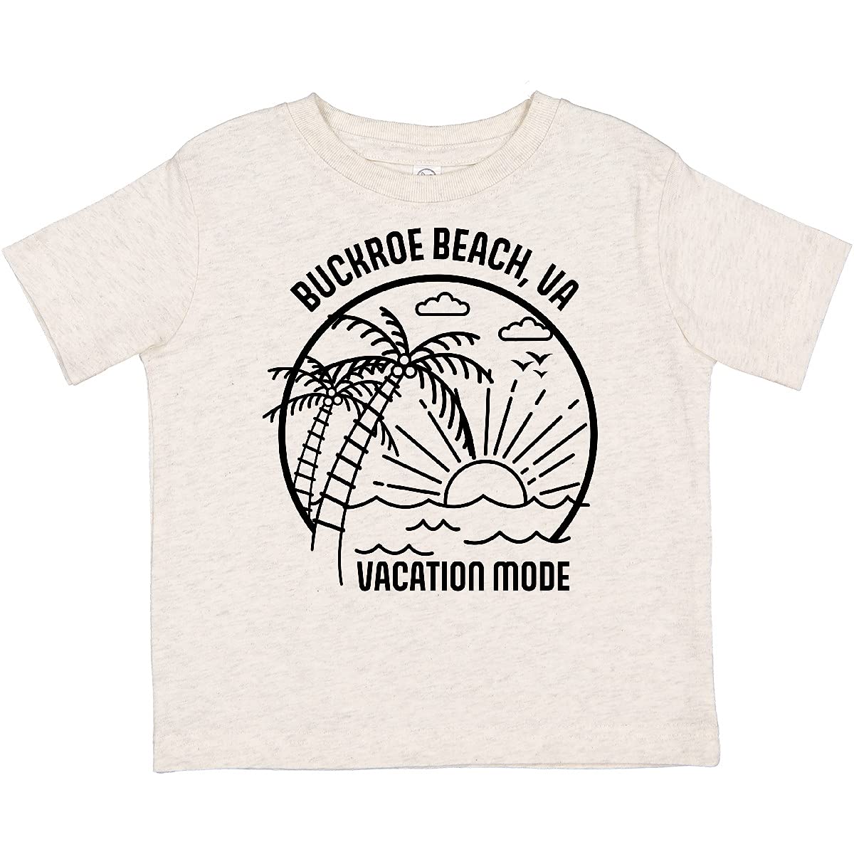 Summer Vacation Mode Buckroe Beach Virginia Toddler T-Shirt - Cute Kids Graphic Tee for Beach Trips & Family Vacations
