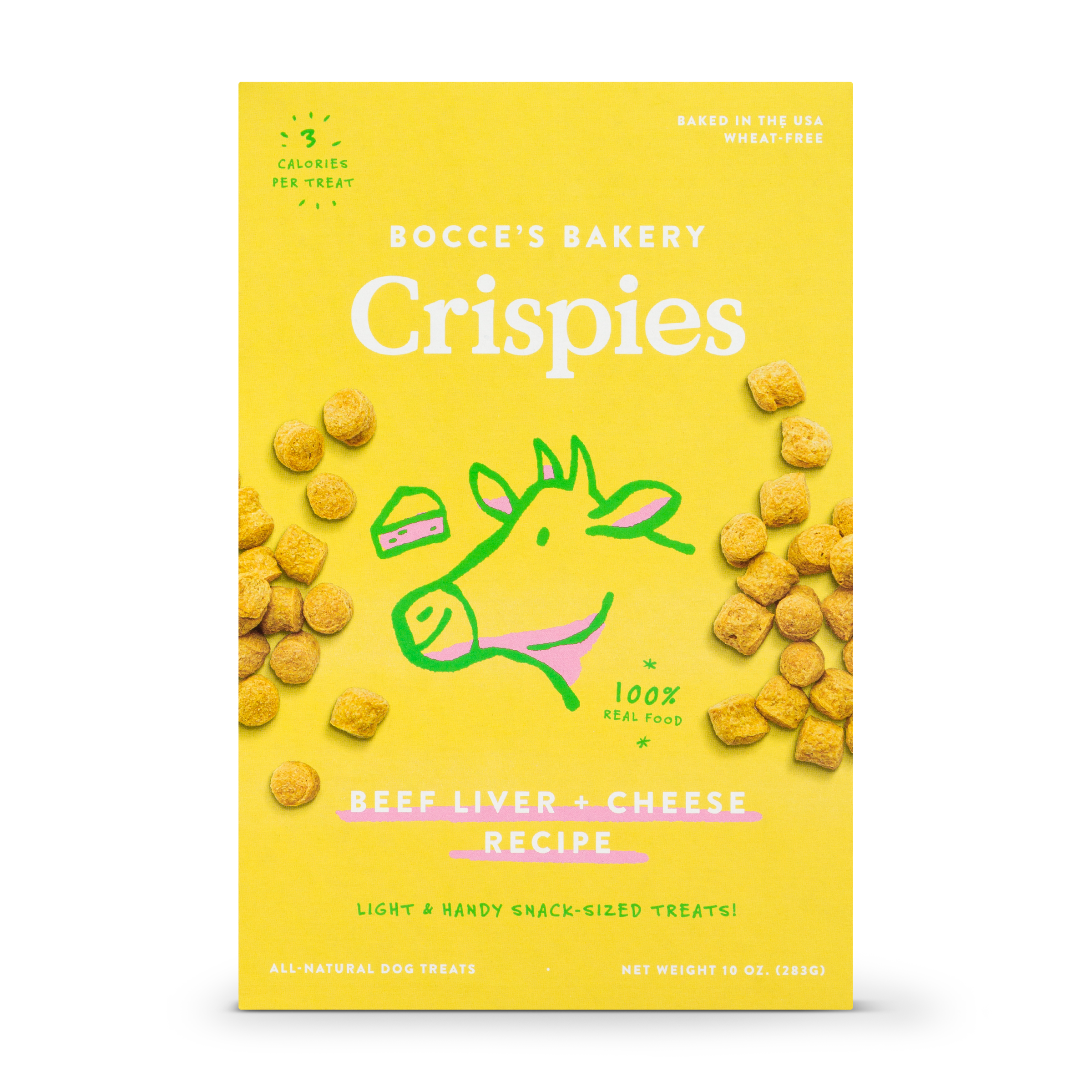Premium Beef Liver & Cheese Crispies Dog Treats - 10oz Bag - Grain-Free, High-Protein Training Snacks for Dogs - Perfect for Training, Rewards & Dental Health