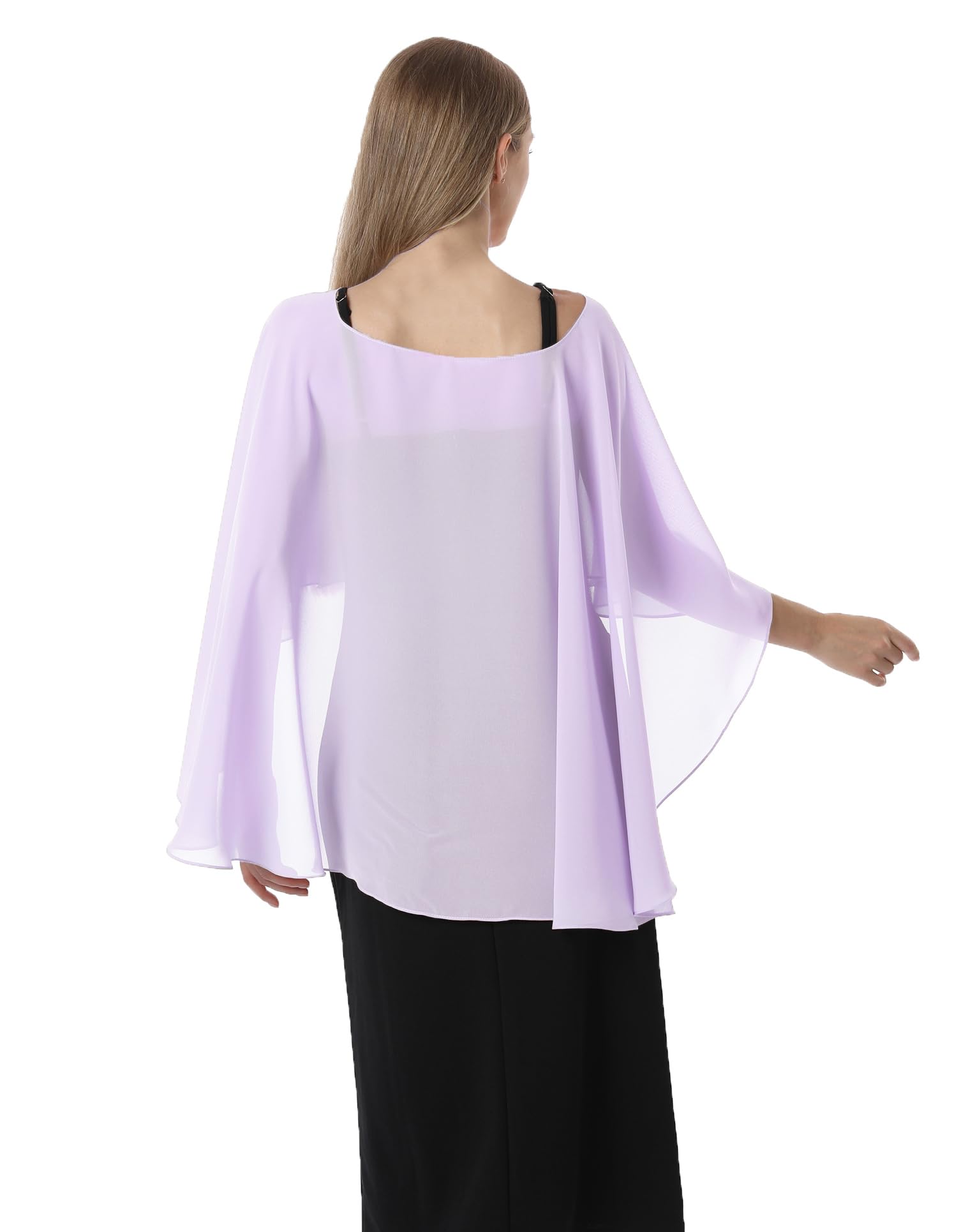 Elegant Women's Chiffon Capelet Shawl Wrap - Soft Bridesmaid Cover Up for Weddings, Evening Dresses & Special Occasions | Perfect for Bridal Parties, Formal Events & Night Out