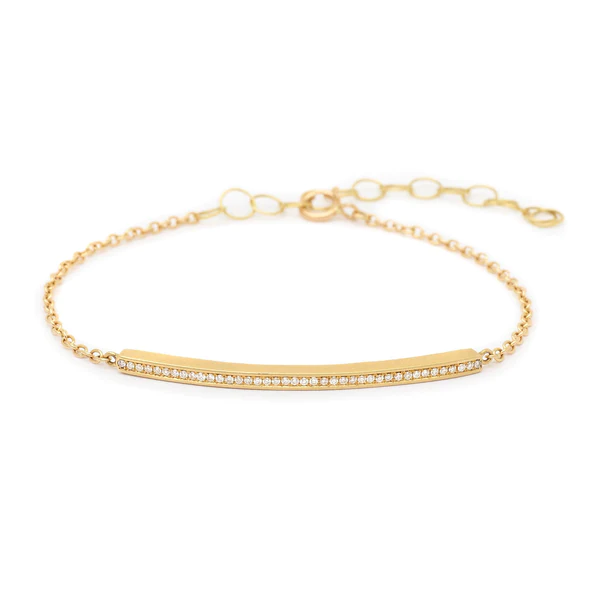 Elegant Diamond Bar Chain Bracelet for Women - 14K Gold Plated Luxury Jewelry Gift for Her - Perfect for Parties, Weddings & Special Occasions