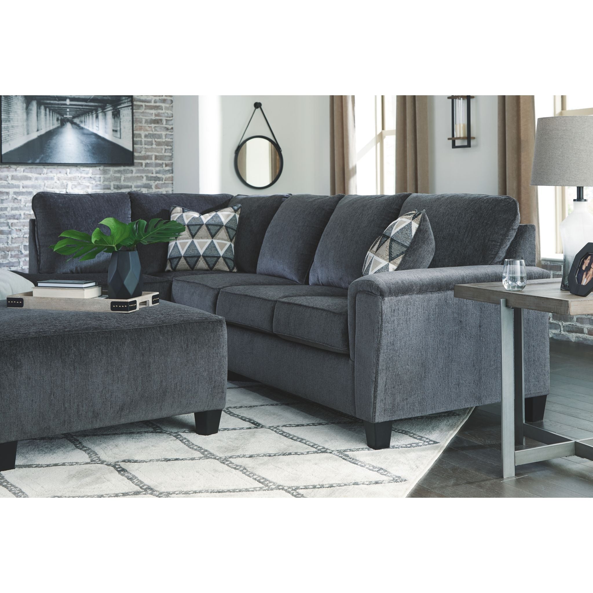 Abinger 2-Piece Sectional Sofa with Chaise Lounge - Modern L-Shaped Living Room Couch for Small Spaces, Apartment & Family Room Furniture