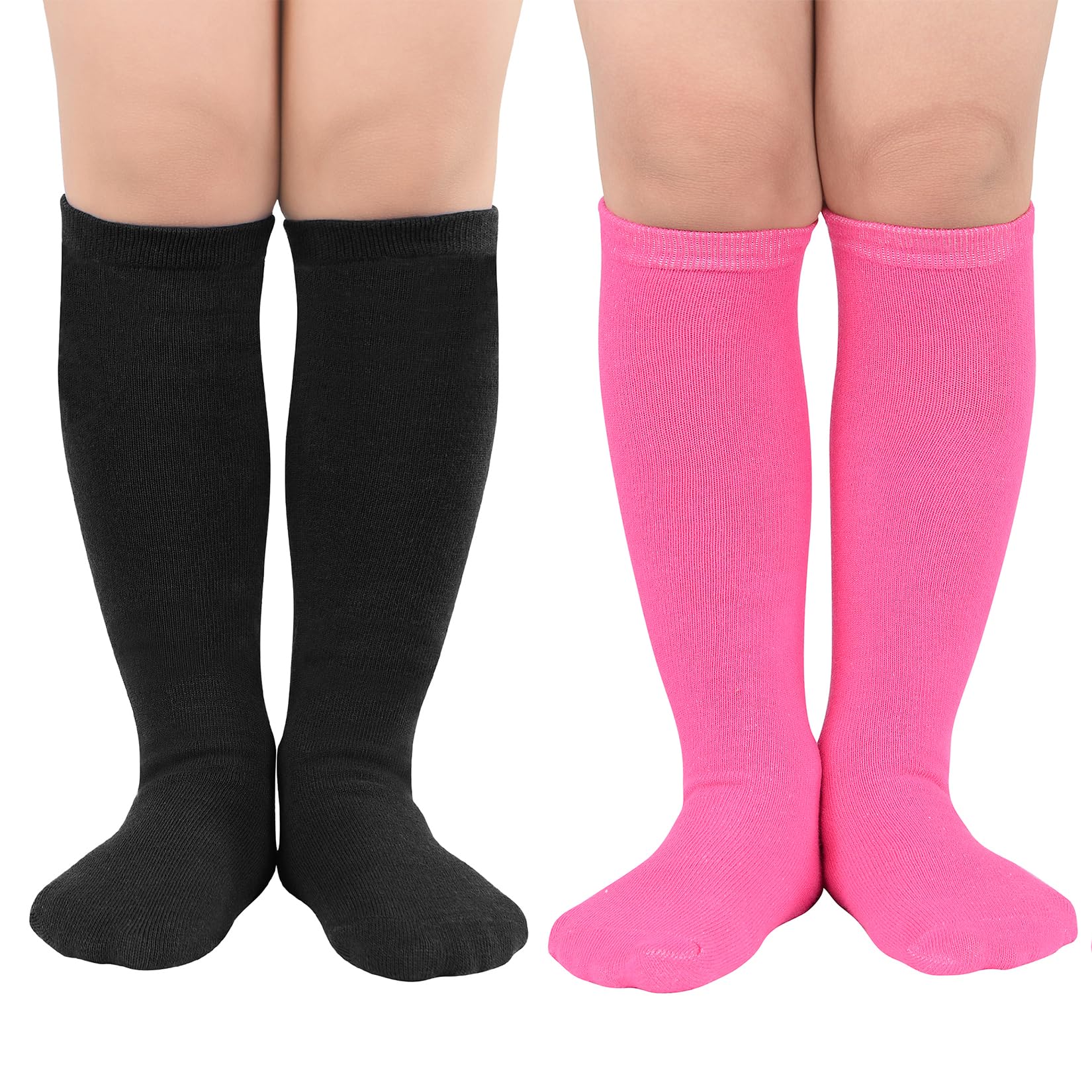 Century Star Kids Soccer Socks - Knee High Sports Socks for Boys & Girls, Youth Baseball Socks with Stripes, Toddler Athletic Tube Socks - Perfect for Soccer, Baseball, and School Uniforms
