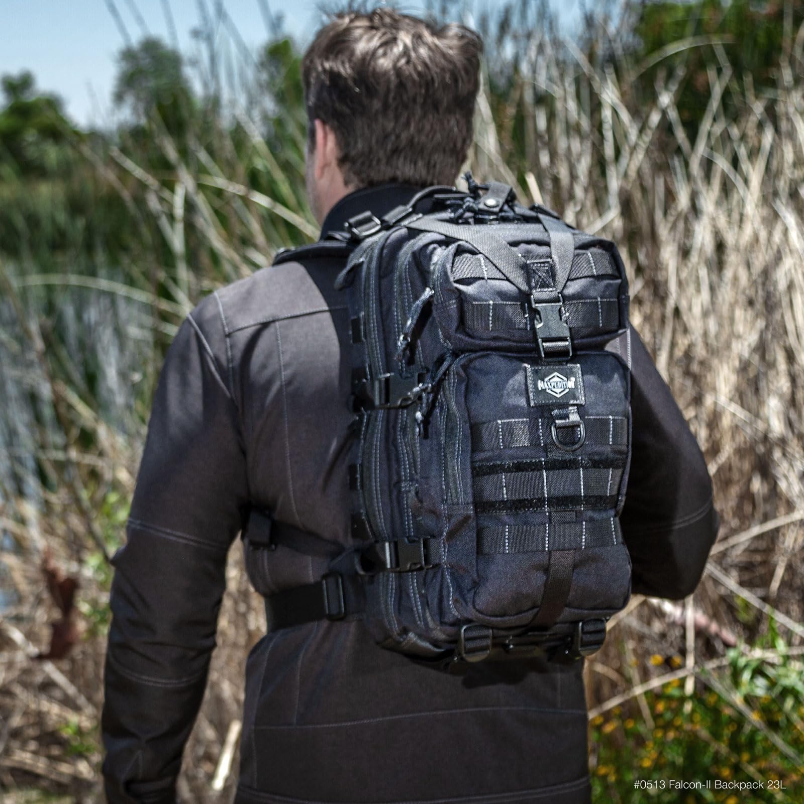 MAXPEDITION Falcon-II 23L Tactical Backpack - Military Grade MOLLE Survival Pack & Bug Out Bag for EDC, Hiking, Camping & Emergency Preparedness