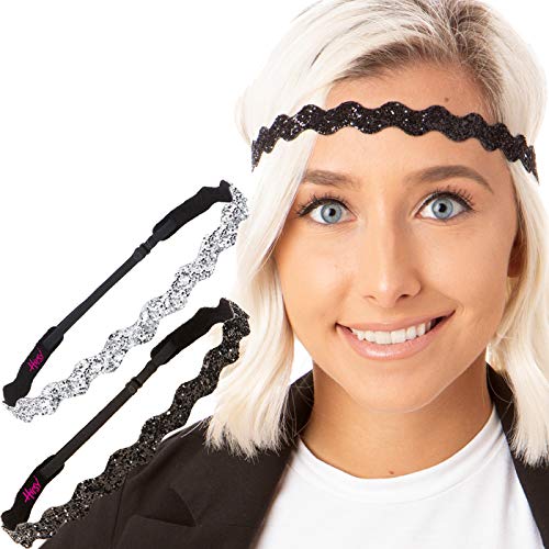 Bling Glitter Wave Black & Silver