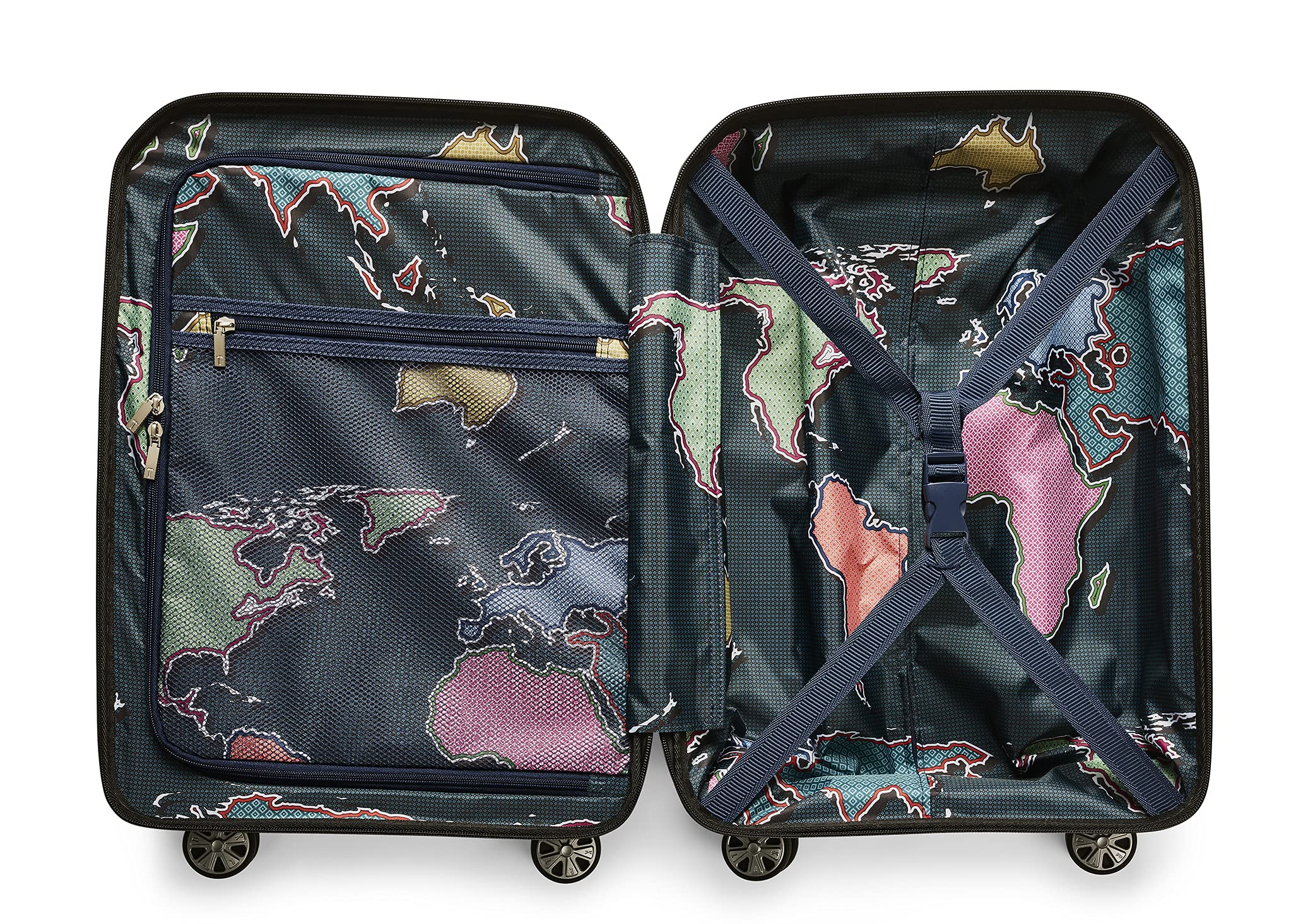 Ted Baker Baltic Blue 20-Inch Carry-On Luggage - Lightweight Spinner Suitcase for Travel, Business Trips & Weekend Getaways