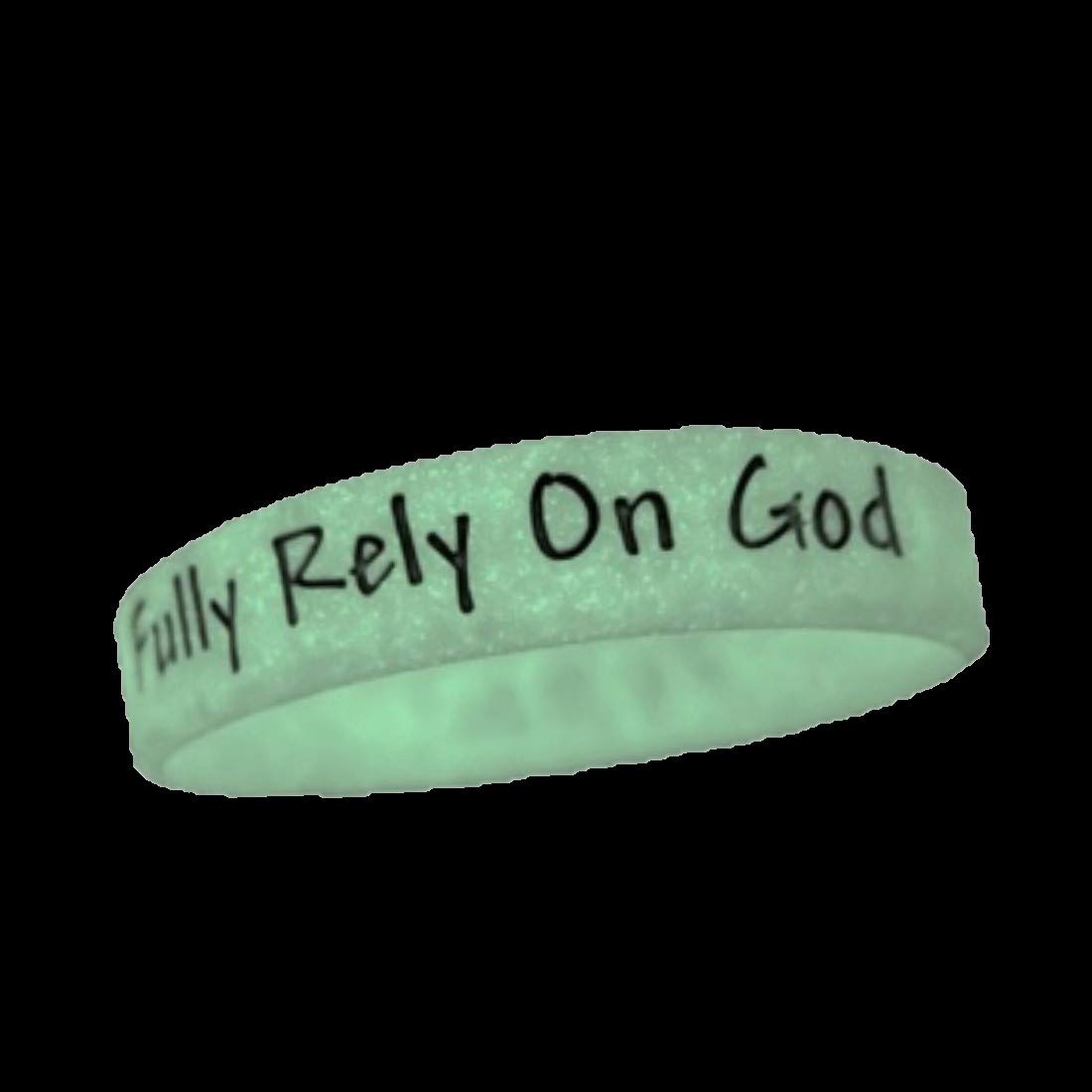 50-Pack Glow in the Dark Fully Rely on God Frog Silicone Bracelets - Motivational Christian Wristbands for Men & Women - Inspirational Religious Gifts for Halloween, Church Events, Youth Groups & Daily Encouragement