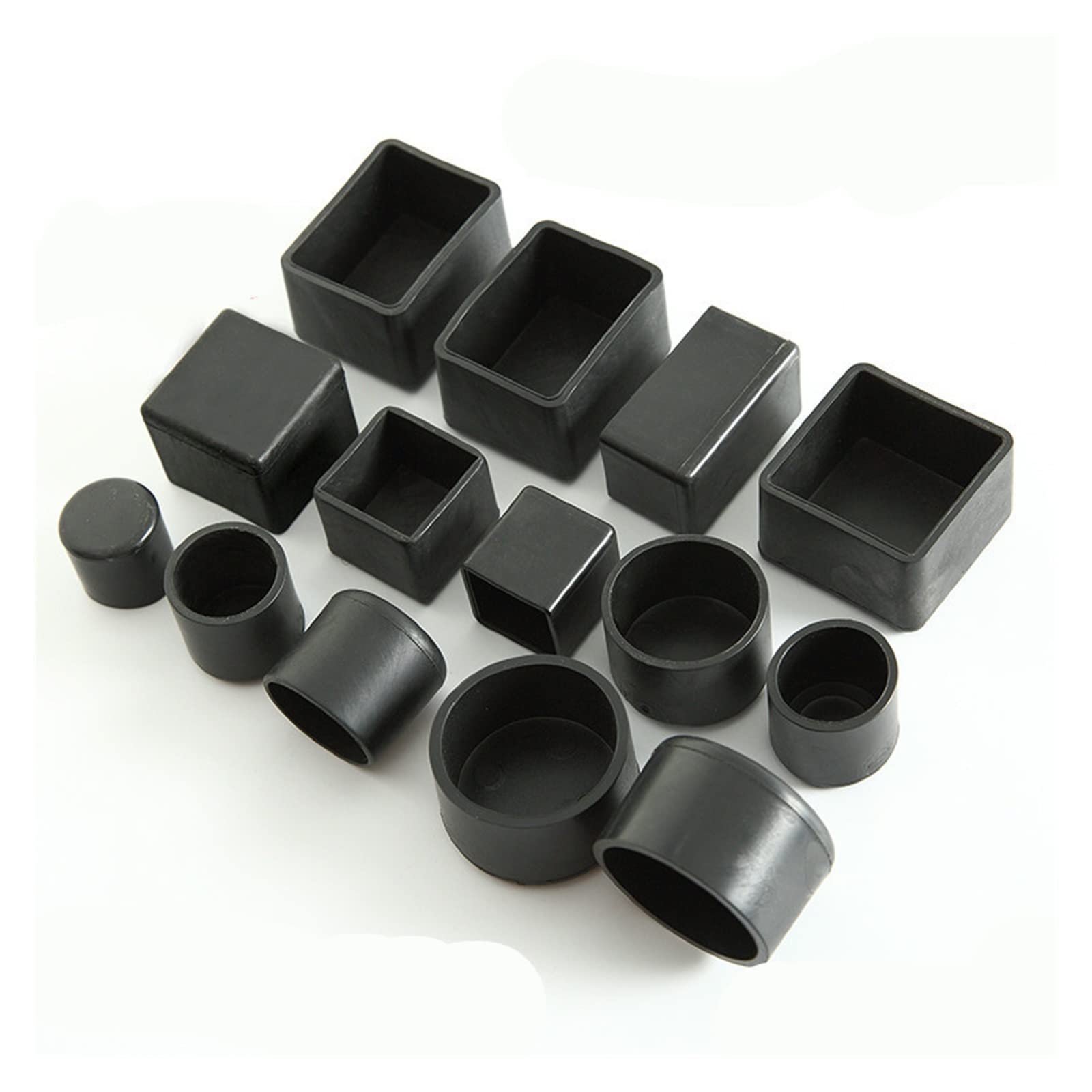 Non-Slip Chair Leg Caps - 4 Pack Square Felt Pads for Furniture Leveling, Table & Chair Feet Protectors, Floor Savers for Hardwood & Tile (Ideal for Home, Office & Restaurant Use)