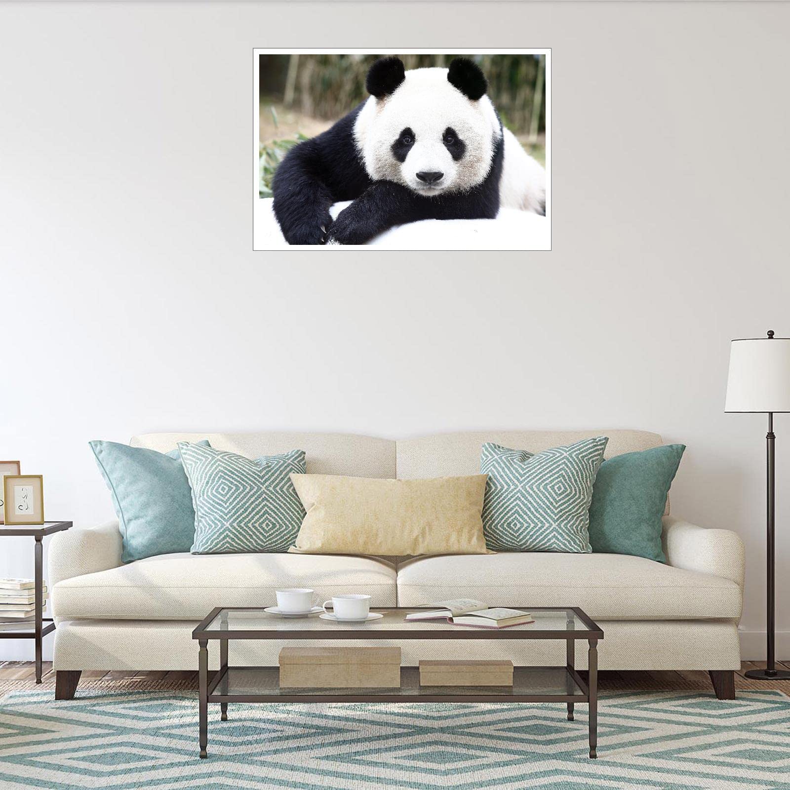 Panda Canvas Wall Art - 36x24 Inch Unframed Animal Print Poster for Home & Office Decor | Perfect for Living Room, Bedroom, Nursery & Gifts