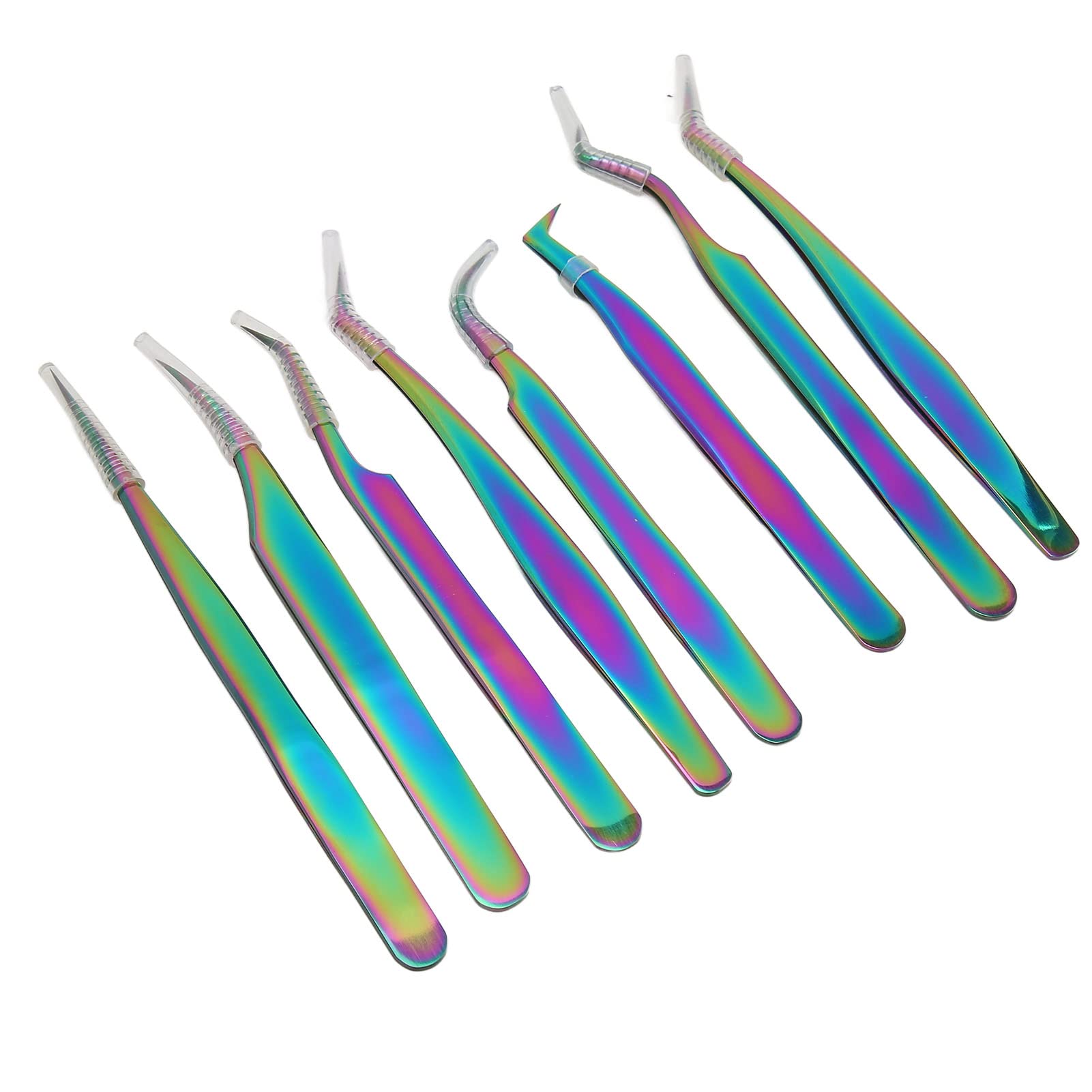 Professional Lash Tweezers Set - High Hardness Stainless Steel Eyelash Extension Tools with Ergonomic Design for Salon & Home Use - Perfect for Lash Extensions, Volume Lashes, and DIY Beauty