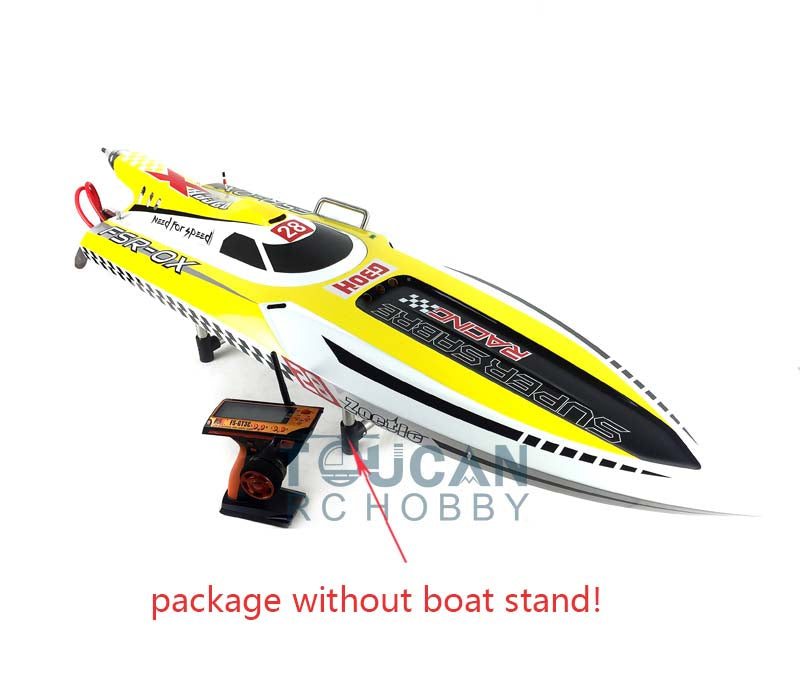 G30H 30CC Gas Powered RC Racing Boat - 70KM/H High Speed Fiber Glass Hull (Gray/Red/Yellow) with DIY Model Engine & Servo Transmitter - 1380x390x320mm ARTR Kit for Lakes, Pools & Competitive RC Boat Racing
