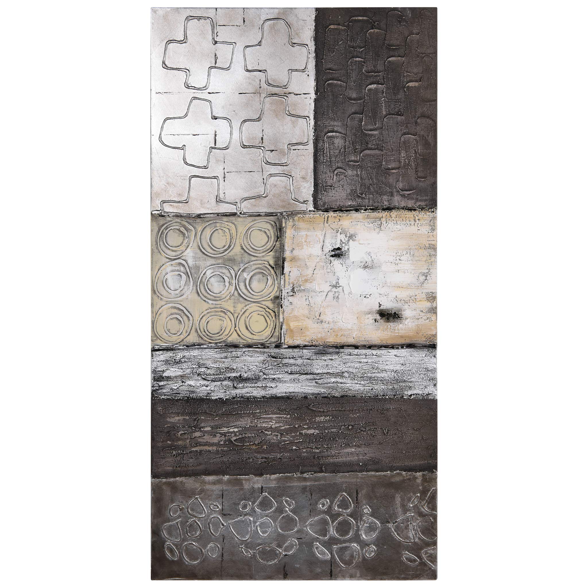 Stacked 2 Textured Metallic Oil Painting by Martin Edwards - Empire Art Direct | Modern Abstract Wall Art for Living Room, Bedroom & Office Decor