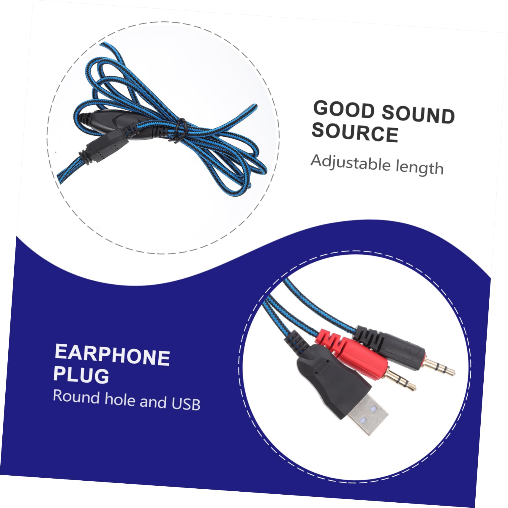 Homoyoyo Noise Cancelling Gaming Headset with Mic - Over Ear USB Wired Headphones with Volume Control, Soft Protein Earpads for PC/PS4/Xbox - Perfect for Esports, Streaming & Online Classes