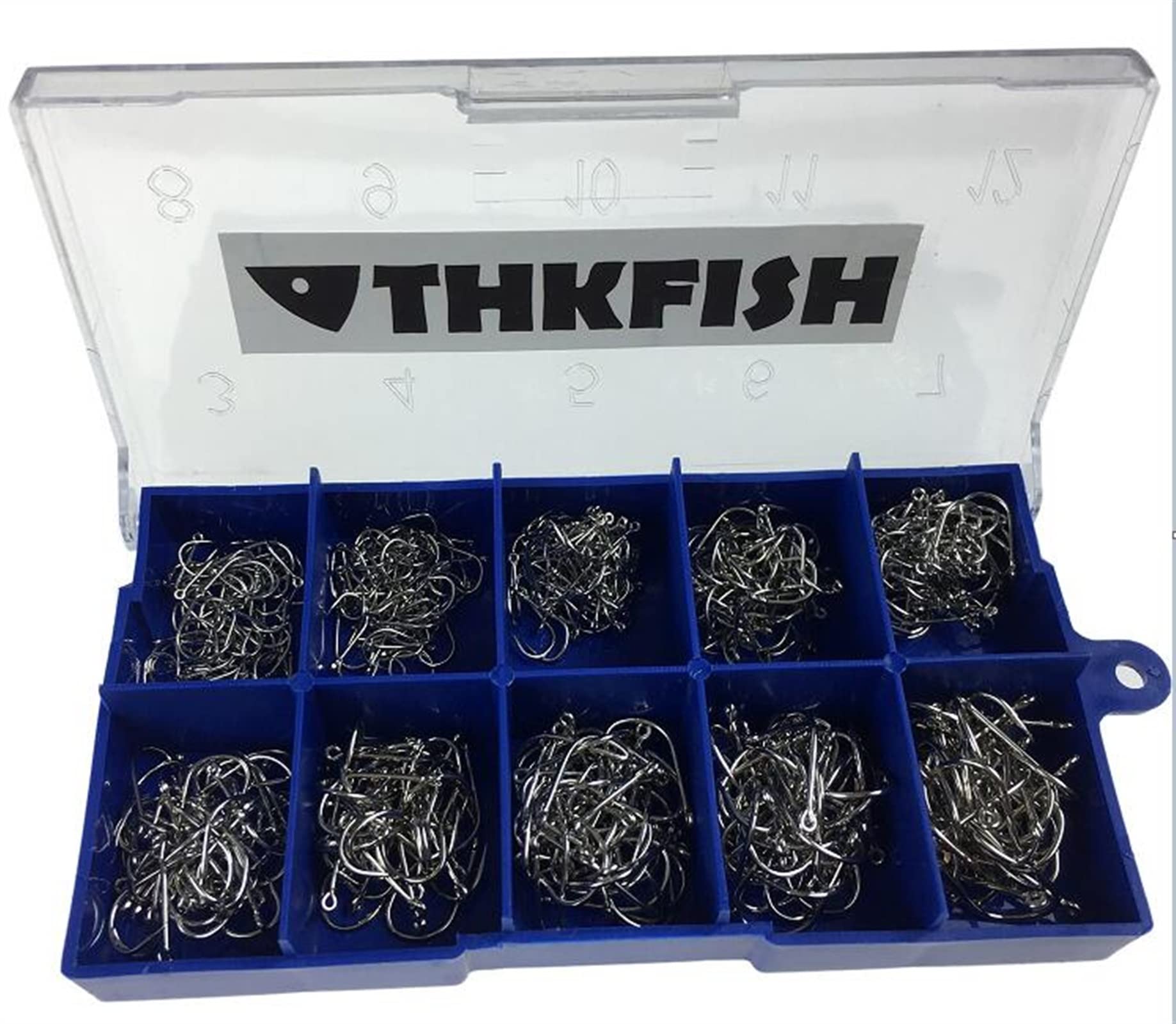 SHIERER 500-Piece Fishing Hooks Set #3-#12 | Silver, Black, Gold Freshwater Fishhooks | Barbed Jigging Bait Hooks for Carp Fishing | Perfect for Lake, River & Pond Angling (Silver)