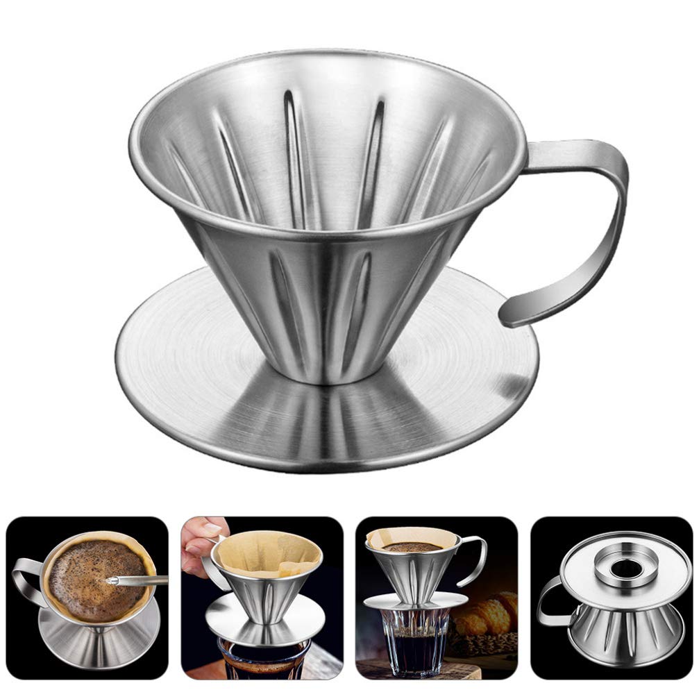 Premium Coffee Filter & Tea Strainer Funnel - Durable Coffee Dripper with Handle for Pour Over, Cold Brew & Loose Leaf Tea - Essential Home Barista & Tea Brewing Tool for Perfect Extraction Every Time