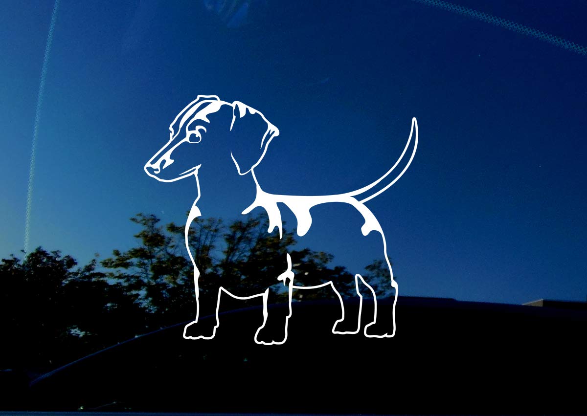 Funny Wiener Dog Decal - Cute Dachshund Sticker for Cars, Windows, Laptops - 5.7