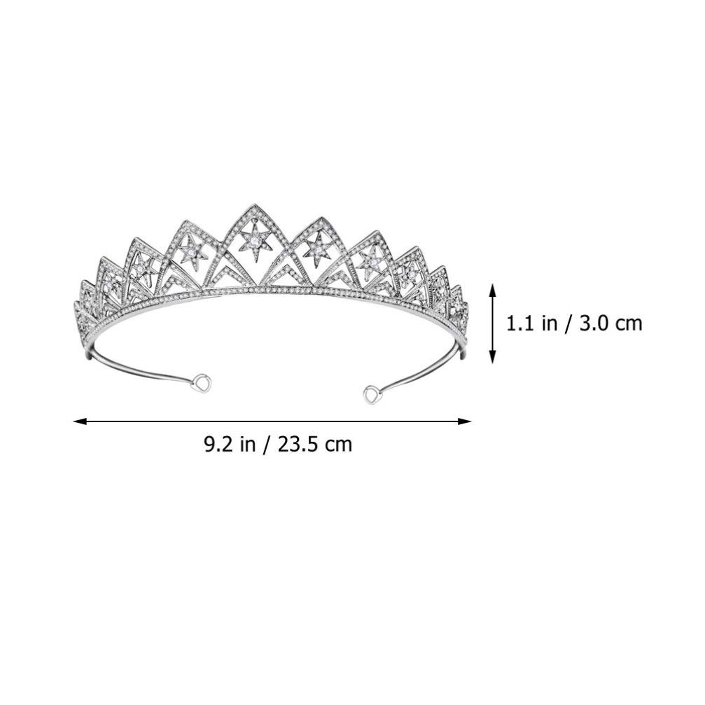 Beaupretty Silver Crystal Wedding Tiara Crown - Rhinestone Bridal Headdress with Pearls for Women & Girls - Perfect for Weddings, Prom, Parties & Christmas Celebrations